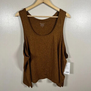 Athleta Uptempo II Tank Top Size 3X Copper Brown Athletic Workout Yoga